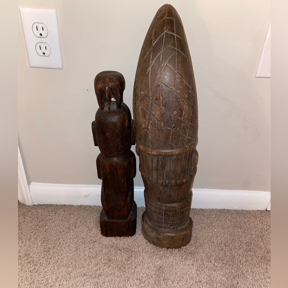 Wooden African Sculptures - Picture 2 of 2